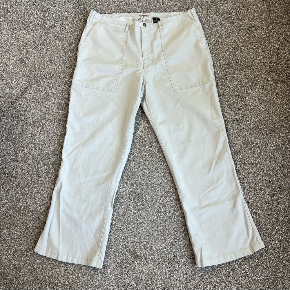 Abercrombie‎ & Fitch Vintage Cream Military Cargo Utility Pants, Size 14